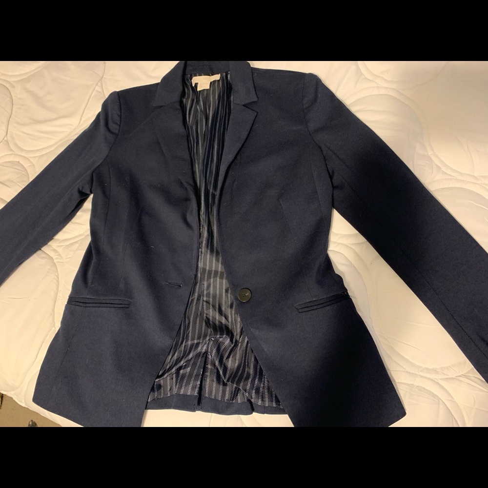 Navy blue suit